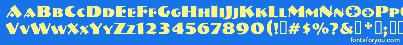 Vtnervouzreichboots Font – Yellow Fonts on Blue Background