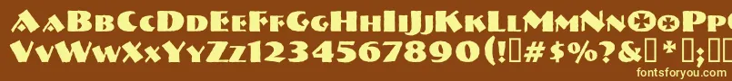 Vtnervouzreichboots Font – Yellow Fonts on Brown Background