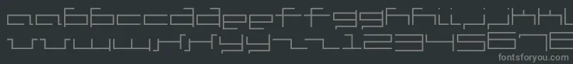 フォントV5Cuadra2Slim – 黒い背景に灰色の文字