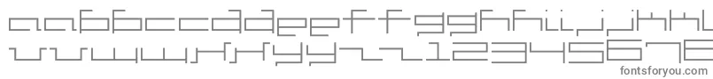 フォントV5Cuadra2Slim – 白い背景に灰色の文字