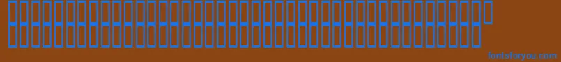 フォントArchieVisionBold – 茶色の背景に青い文字