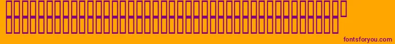 ArchieVisionBold-fontti – violetit fontit oranssilla taustalla