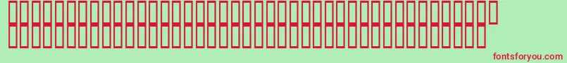フォントArchieVisionBold – 赤い文字の緑の背景
