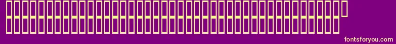 ArchieVisionBold-fontti – keltaiset fontit violetilla taustalla