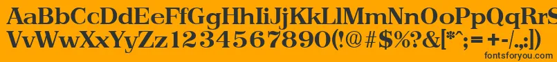 PriamosSerialBoldDb Font – Black Fonts on Orange Background