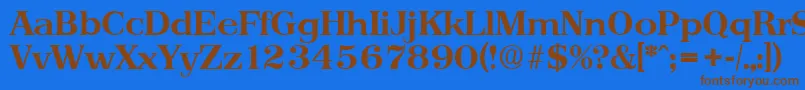 Шрифт PriamosSerialBoldDb – коричневые шрифты на синем фоне