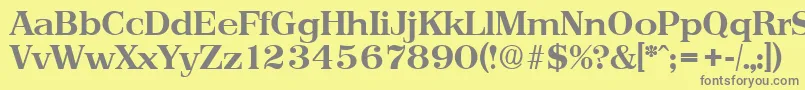 フォントPriamosSerialBoldDb – 黄色の背景に灰色の文字