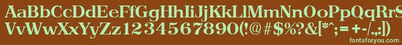 Шрифт PriamosSerialBoldDb – зелёные шрифты на коричневом фоне