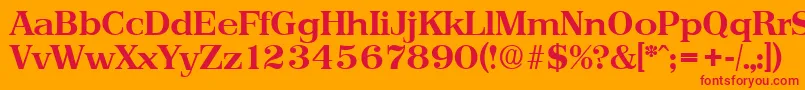 PriamosSerialBoldDb Font – Red Fonts on Orange Background