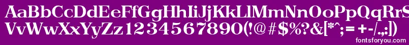 フォントPriamosSerialBoldDb – 紫の背景に白い文字