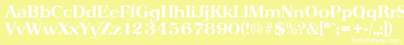 PriamosSerialBoldDb Font – White Fonts on Yellow Background