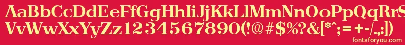 PriamosSerialBoldDb Font – Yellow Fonts on Red Background