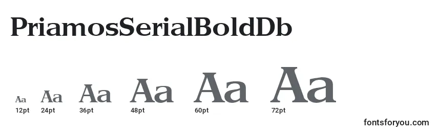 PriamosSerialBoldDb Font Sizes