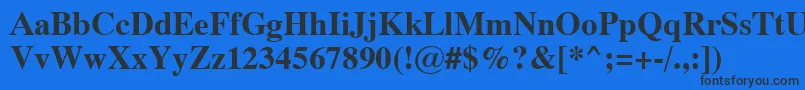 Dutch801BoldSwa Font – Black Fonts on Blue Background