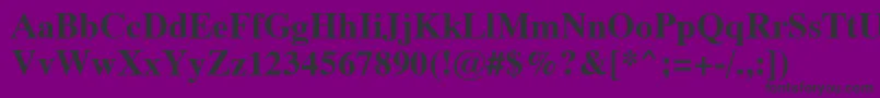 Dutch801BoldSwa Font – Black Fonts on Purple Background