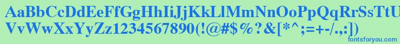 Dutch801BoldSwa Font – Blue Fonts on Green Background