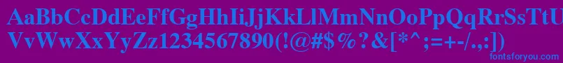 Dutch801BoldSwa Font – Blue Fonts on Purple Background