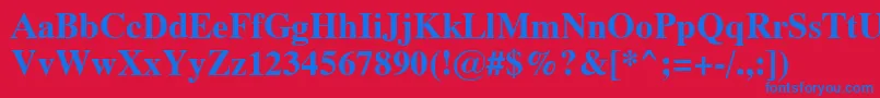 Dutch801BoldSwa Font – Blue Fonts on Red Background