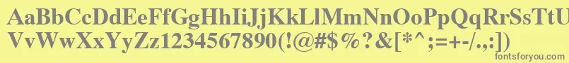 Dutch801BoldSwa Font – Gray Fonts on Yellow Background