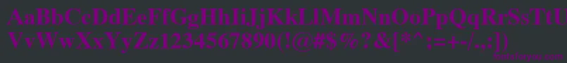 Dutch801BoldSwa Font – Purple Fonts on Black Background