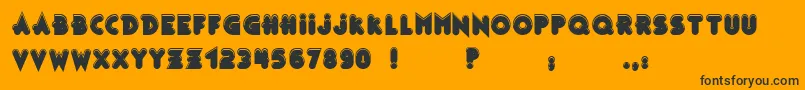 BonusShinyOutlineBc-Schriftart – Schwarze Schriften auf orangefarbenem Hintergrund