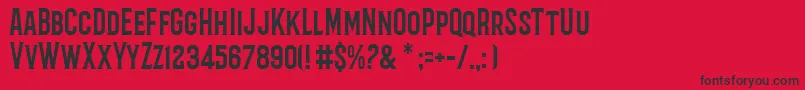 Barbaro Font – Black Fonts on Red Background