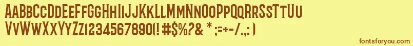 Barbaro-fontti – ruskeat fontit keltaisella taustalla