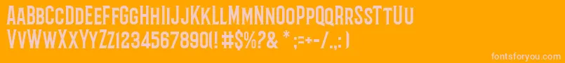 Barbaro Font – Pink Fonts on Orange Background