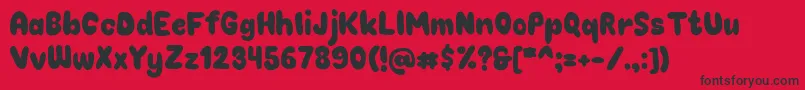 Chokoplain Font – Black Fonts on Red Background