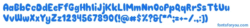 Chokoplain Font – Blue Fonts on White Background