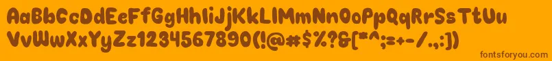 Chokoplain Font – Brown Fonts on Orange Background