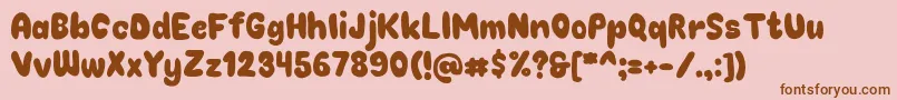 Chokoplain Font – Brown Fonts on Pink Background