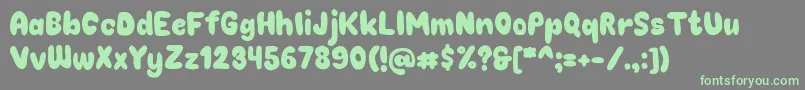 Chokoplain Font – Green Fonts on Gray Background