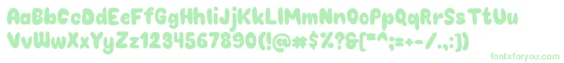 Chokoplain Font – Green Fonts on White Background