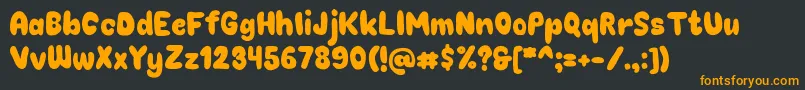 Chokoplain Font – Orange Fonts on Black Background