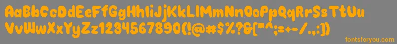 Chokoplain Font – Orange Fonts on Gray Background