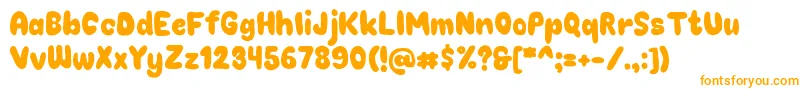 Chokoplain Font – Orange Fonts on White Background