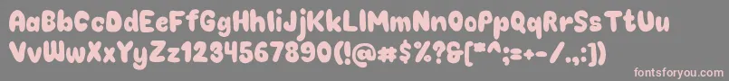 Chokoplain Font – Pink Fonts on Gray Background