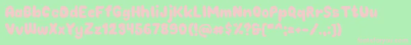 Chokoplain Font – Pink Fonts on Green Background