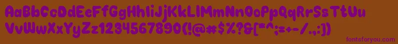 Chokoplain Font – Purple Fonts on Brown Background