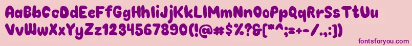 Chokoplain Font – Purple Fonts on Pink Background