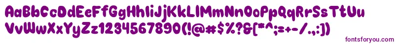 Chokoplain Font – Purple Fonts on White Background