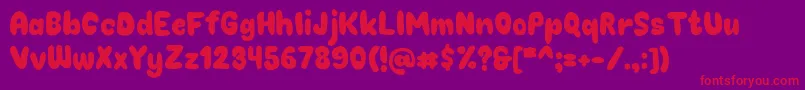 Chokoplain Font – Red Fonts on Purple Background