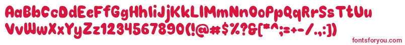 Chokoplain Font – Red Fonts on White Background