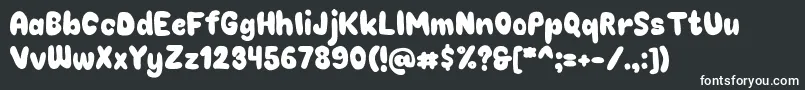 Chokoplain Font – White Fonts on Black Background