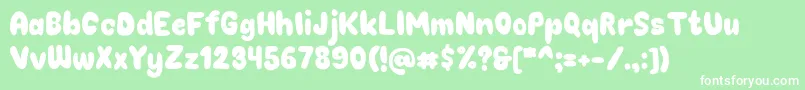 Chokoplain Font – White Fonts on Green Background