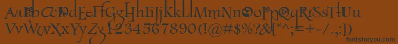 LancasterFootlight Font – Black Fonts on Brown Background