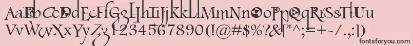LancasterFootlight Font – Black Fonts on Pink Background