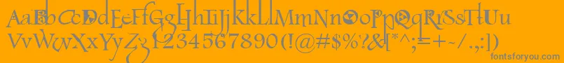 LancasterFootlight Font – Gray Fonts on Orange Background