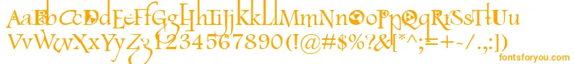 LancasterFootlight Font – Orange Fonts on White Background